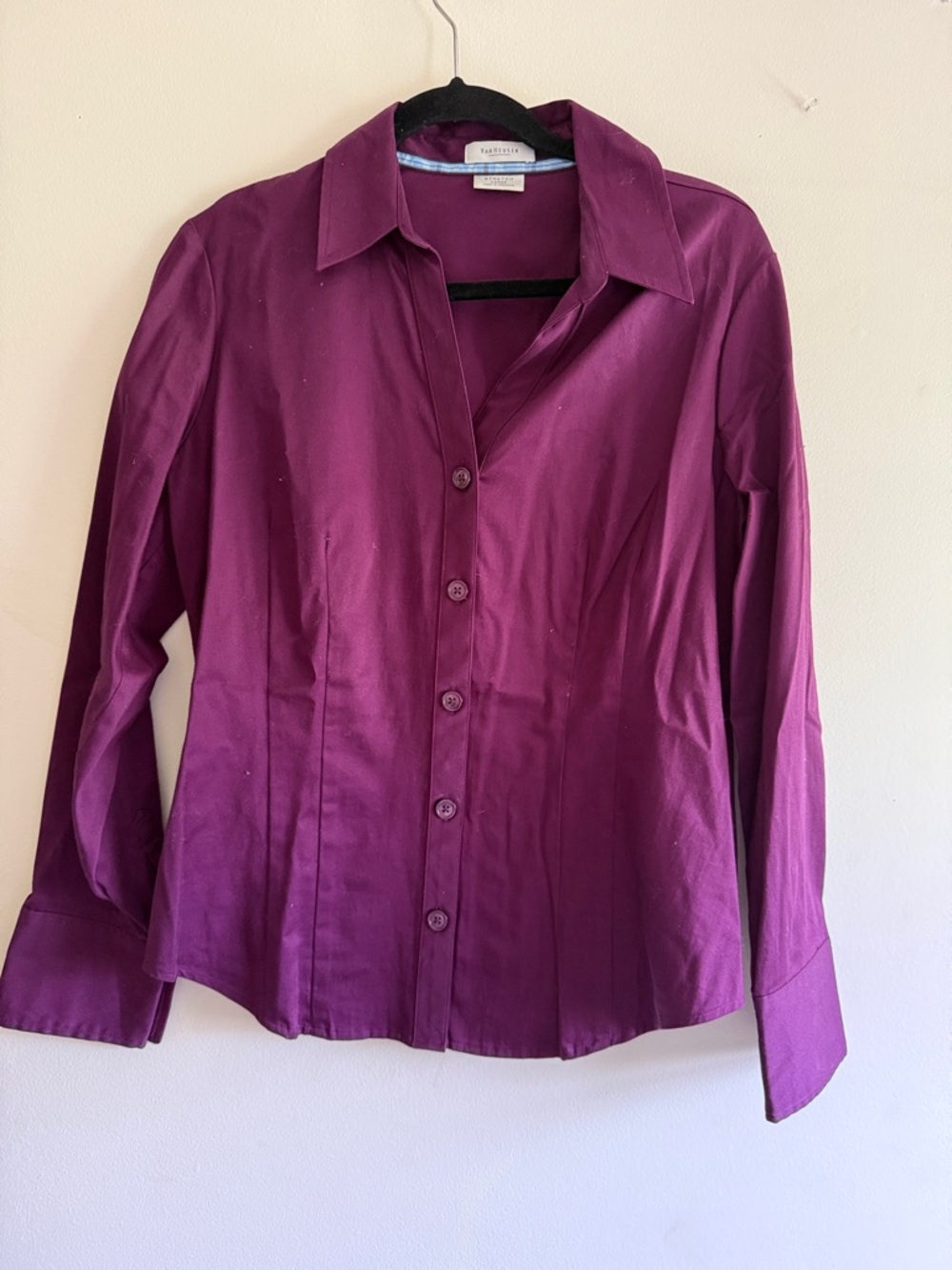 Van Heusen Women's Deep Plum Button-Down Shirt